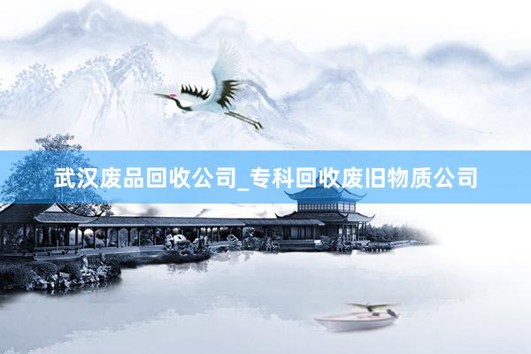 武汉废品回收公司_专科回收废旧物质公司